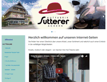 Tablet Screenshot of hutfabrik-sutterer.de